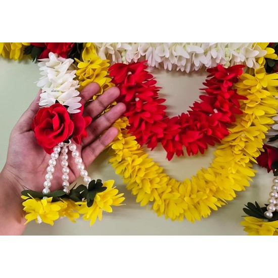 AFARZA; CHOICE GOOD FEEL GOOD Toran Garlands for Door Main Entrance Red Rose Hanging Handmade Bandhanwar Home Festival Decoration-25194