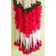 afarza Artificial Flower Garland Toran for Door Entrance Home Decoration Hanging 4piece 5ft 2309pink-white