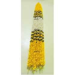 afarza Artificial Flower Garland Toran for Door Entrance Home Decoration Hanging 4 pieces 5 ft p-Yellow-White