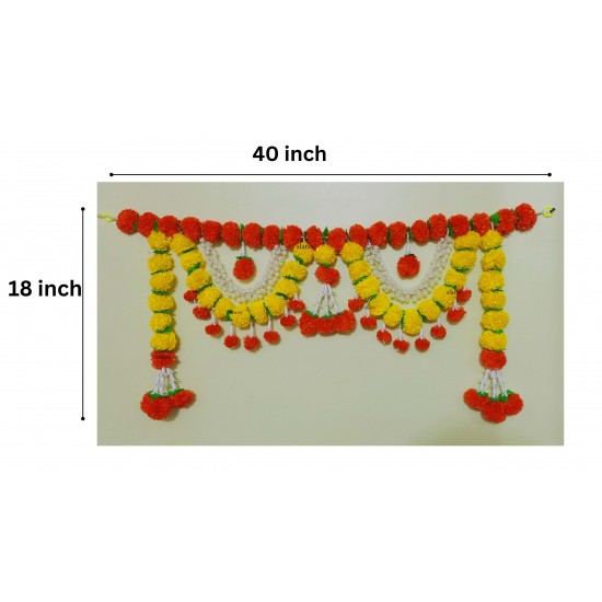 Afarza Artificial Flower Garland Toran for Door Entrance Hanging Marigold Latest Home Decoration- 23171