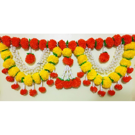 Afarza Artificial Flower Garland Toran for Door Entrance Hanging Marigold Latest Home Decoration- 23171