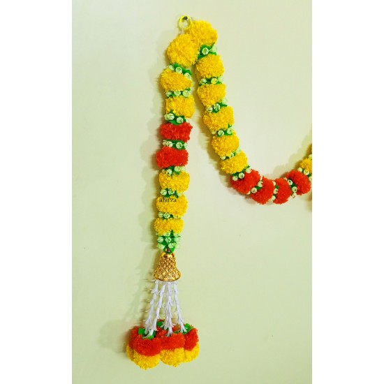 afarza Toran for Main Door Latest Home Decoration Entrance Hanging Handmade Bandarwal Artificial Marigold Flower Garlands Gift Item 23172