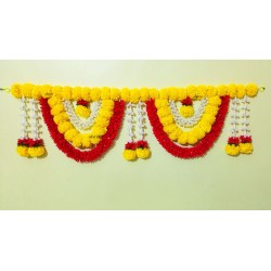 Afarza Artificial Flower Garland Toran for Door Entrance Hanging Marigold Latest Home Decoration- 23182