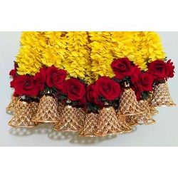 afarza Artificial Flower Garland Toran Red Rose Bell Wall Hanging for Door Home Decoration Backdrop Pooja Gift 18 Inch 6 Pieces-2419-yell afarza Artificial Flower Garland Toran Red Rose Bell Wall Hanging for Door Home Decoration Backdrop Pooja Gift 18 Inch 6 Pieces-2419-yell