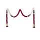 afarza Artificial Flower Garland Toran Wall Hanging for Door Entrance Home Decoration Backdrop Pooja Gift Bandarwal 4Pieces (Rani)-2529