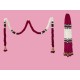 afarza Artificial Flower Garland Toran Wall Hanging for Door Entrance Home Decoration Backdrop Pooja Gift Bandarwal 4Pieces (Rani)-2529