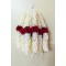 Afarza Veni Gajra Hair Bun Artificial mogra Jasmine With red Gulab Juda Women Pack 4 pieces (gulab-white)