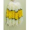 Afarza Veni Gajra Hair Bun accessories Artificial mogra Jasmine Juda For Women Pack 4 pieces (yellow white)