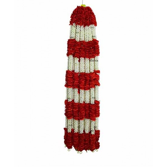 afarza Garland For Door Home Decoration Ladi 4 strings pack white red