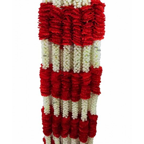afarza Garland For Door Home Decoration Ladi 4 strings pack white red