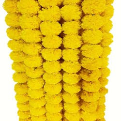 afarza Garlands Artificial Marigold Flowers Door Home Decoration   (Yellow, 4 Pc)