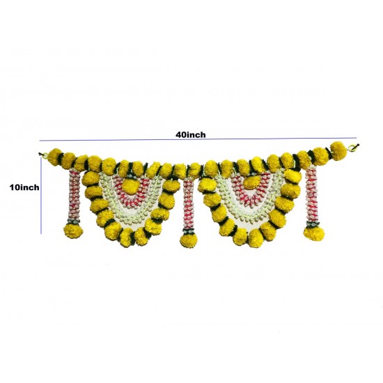 afarza Artificial Marigold Flower Toran Garlands Handmade Bandhanwar Door Hanging HomeTraditional Wall Decoration Diwali