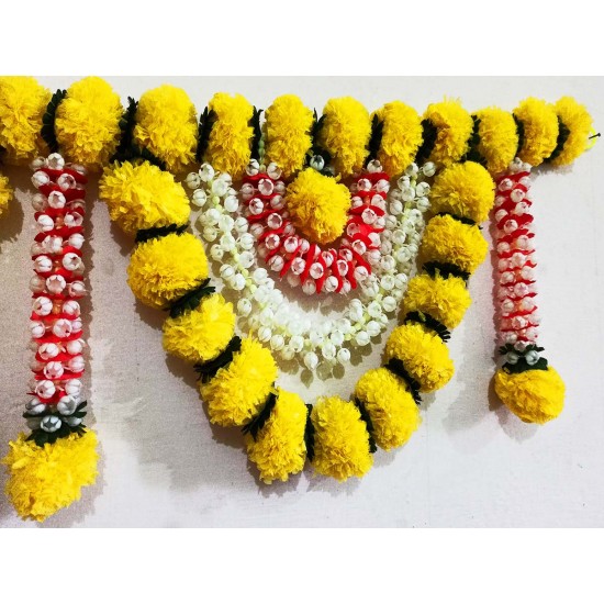 afarza Artificial Marigold Flower Toran Garlands Handmade Bandhanwar Door Hanging HomeTraditional Wall Decoration Diwali