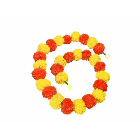 afarza Artificial Marigold Flower  Garland For Home Door Wall Decoraion multi