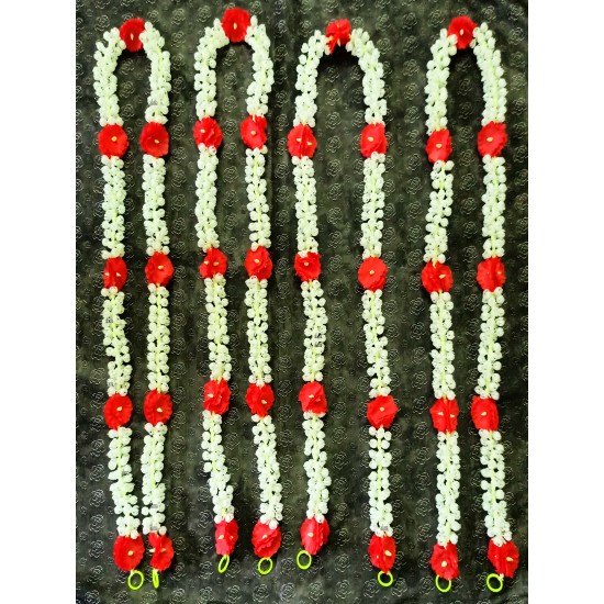 afarza Garland for Home Decoration mogra Toran For Door Hanging Wholesale-12ps strings-60 inch-red-mogra-ladi afarza Garland for Home Decoration mogra Toran For Door Hanging Wholesale-12ps strings-60 inch-red-mogra-ladi
