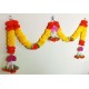 Afarza Artificial Flower Garland Toran for Door Entrance Hanging Marigold with Lotus Latest Home Decoration- 22P1