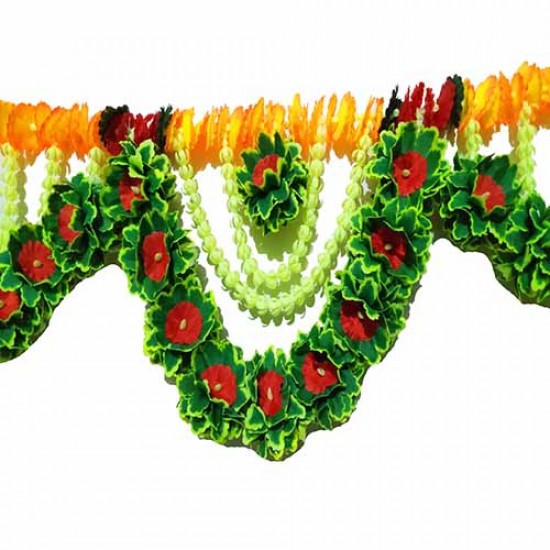 afarza Artificial  Flower Toran Garlands Handmade Bandhanwar Door Hanging HomeTraditional Wall Decoration