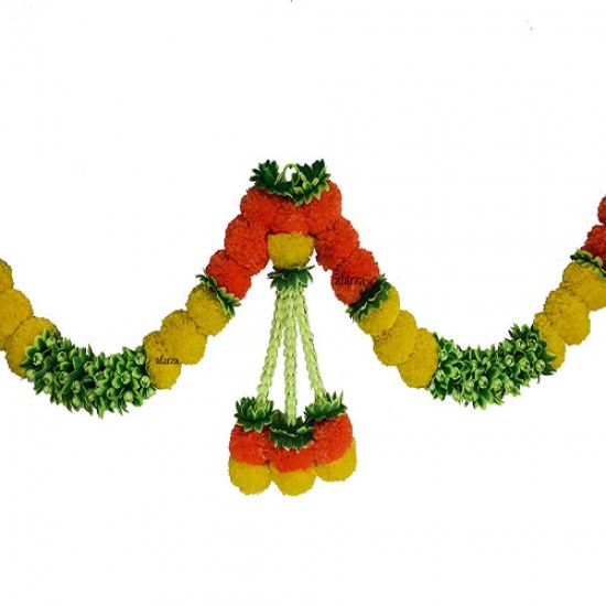 afarza Artificial Marigold Flower Toran Garlands Handmade Bandhanwar Door Hanging HomeTraditional Wall Decoration Diwali