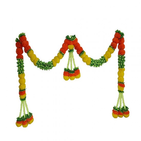 afarza Artificial Marigold Flower Toran Garlands Handmade Bandhanwar Door Hanging HomeTraditional Wall Decoration Diwali