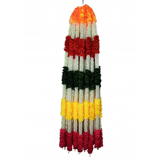 afarza Garland for Home Decoration Toran For Door Hanging Wholesale-12ps strings Pack-60 inch-white-mogra-multi afarza Garland for Home Decoration Toran For Door Hanging Wholesale-12ps strings Pack-60 inch-white-mogra-multi